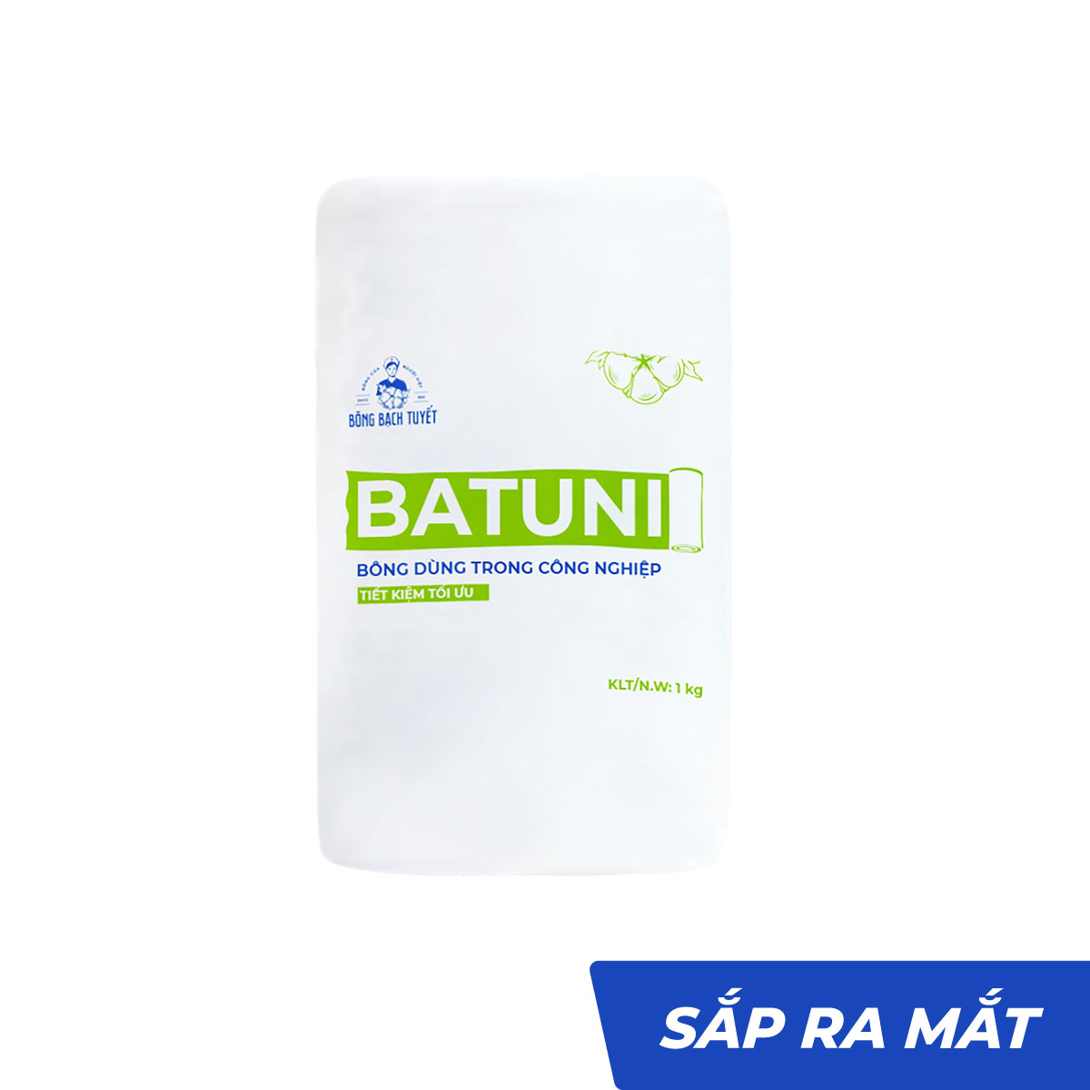 Bông gòn cuộn thấm nước công nghiệp Batuni 500g|1kg - Bông Bạch Tuyết